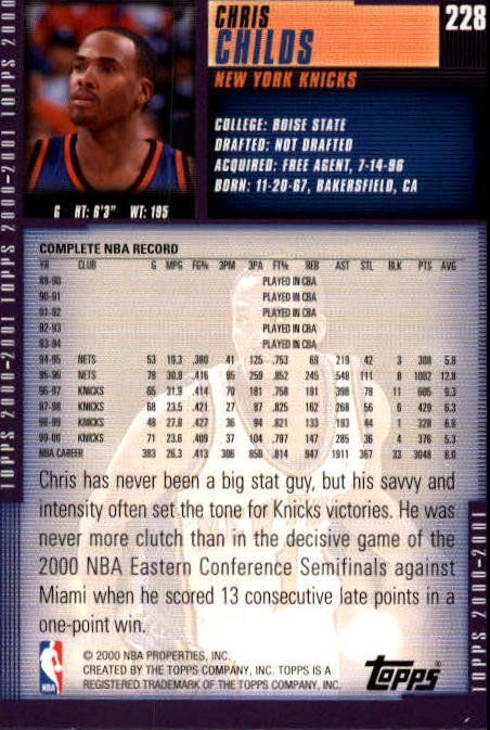 A1841- 2000-01 Topps Bk Card #s 1-295 +Inserts -You Pick- 15+ FREE US SHIP - Picture 365 of 449