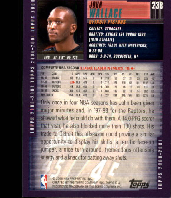 A1841- 2000-01 Topps Bk Card #s 1-295 +Inserts -You Pick- 15+ FREE US SHIP - Picture 385 of 449