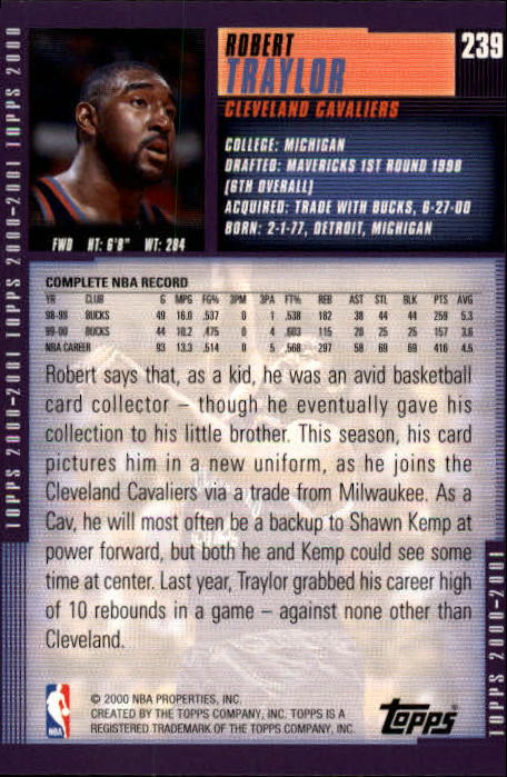 A1841- 2000-01 Topps Bk Card #s 1-295 +Inserts -You Pick- 15+ FREE US SHIP - Picture 387 of 449