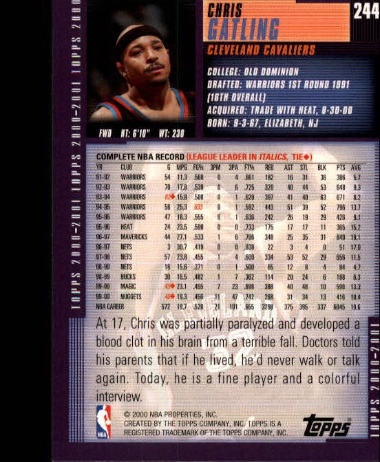 A1841- 2000-01 Topps Bk Card #s 1-295 +Inserts -You Pick- 15+ FREE US SHIP - Picture 397 of 449