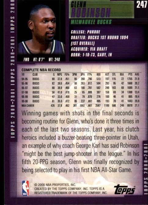 A1841- 2000-01 Topps Bk Card #s 1-295 +Inserts -You Pick- 15+ FREE US SHIP - Picture 403 of 449
