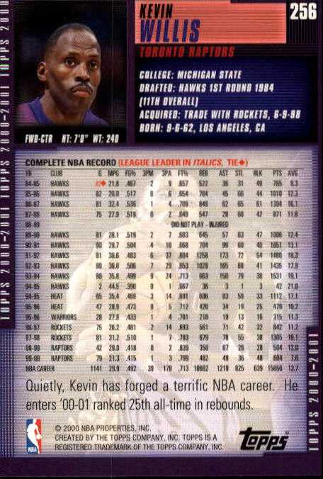A1841- 2000-01 Topps Bk Card #s 1-295 +Inserts -You Pick- 15+ FREE US SHIP - Picture 421 of 449