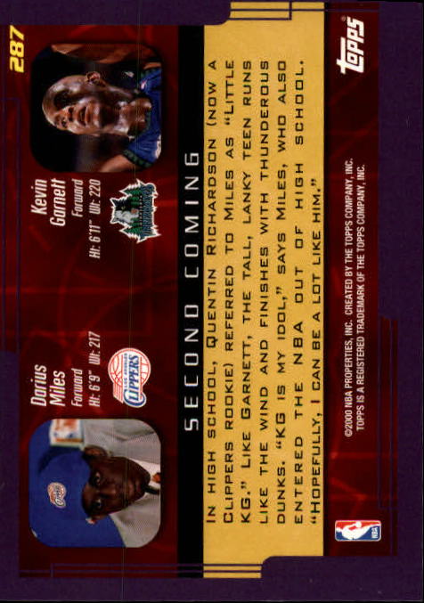 A1841- 2000-01 Topps Bk Card #s 1-295 +Inserts -You Pick- 15+ FREE US SHIP - Picture 441 of 449