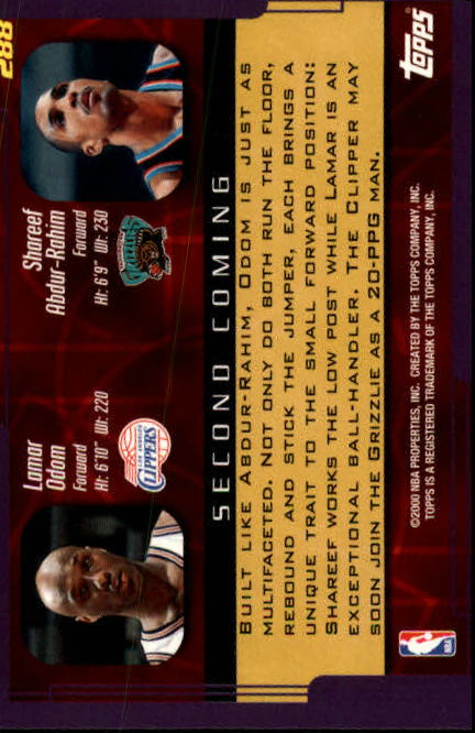 A1841- 2000-01 Topps Bk Card #s 1-295 +Inserts -You Pick- 15+ FREE US SHIP - Picture 443 of 449