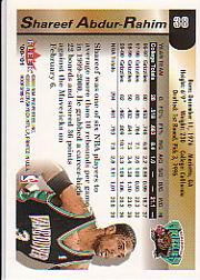 2000-01 Hoops Hot Prospects #38 Shareef Abdur-Rahim back image