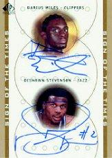 2000-01 SP Authentic Sign of the Times Double #DADS Darius Miles/DeShawn Stevenson