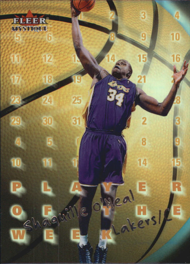2000-01 Fleer Mystique Player of the Week #5 Shaquille O'Neal