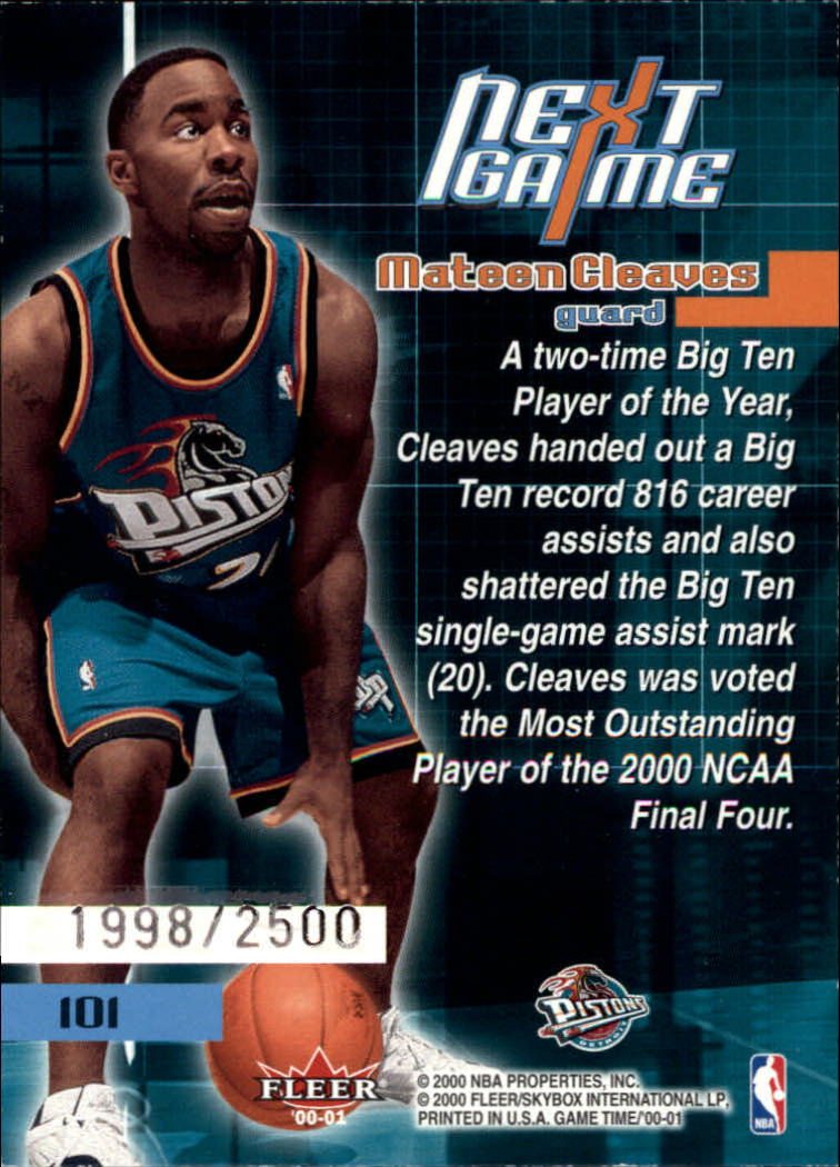A0580- 2000-01 Fleer Game Time Basketball #s 1-120 -You Pick- 15+ FREE US SHIP - Picture 199 of 231