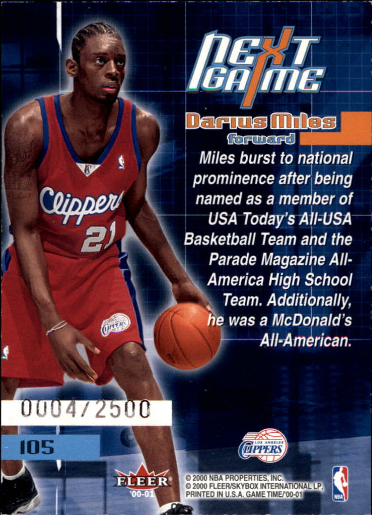 A0580- 2000-01 Fleer Game Time Basketball #s 1-120 -You Pick- 15+ FREE US SHIP - Picture 207 of 231