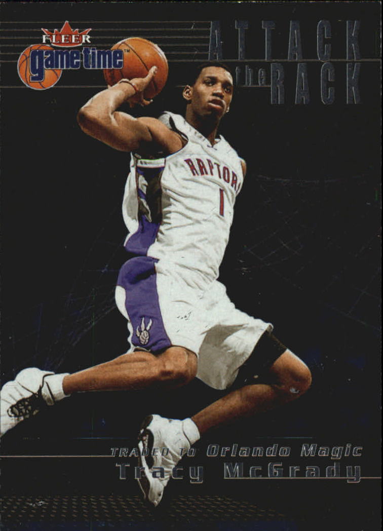 2000-01 Fleer Game Time Attack the Rack #AR18 Tracy McGrady