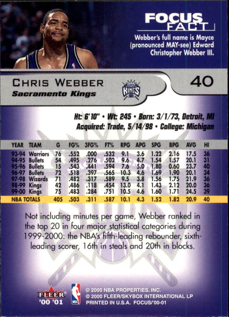Chris webber cards (1994-2022) Kings Bullets 76ers - You Choose - Picture 123 of 258