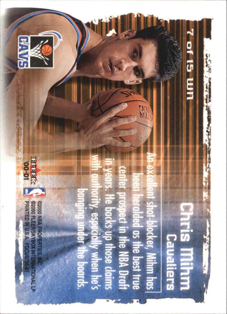 2000-01 Fleer Focus Basketball Welcome to the NBA Insert Singles - You Choose - Picture 9 of 23