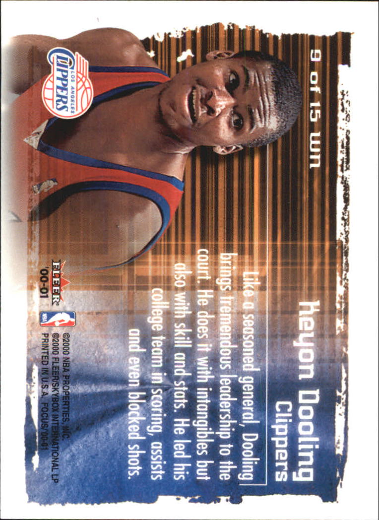 2000-01 Fleer Focus Basketball Welcome to the NBA Insert Singles - You Choose - Picture 13 of 23