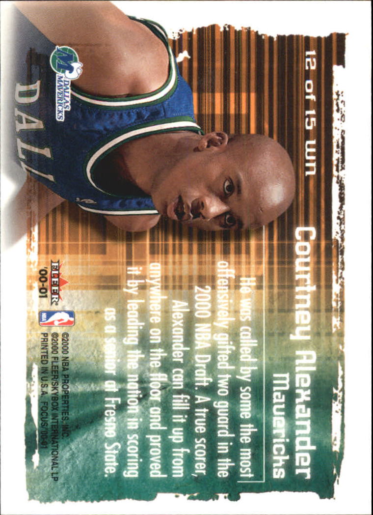 2000-01 Fleer Focus Basketball Welcome to the NBA Insert Singles - You Choose - Picture 17 of 23