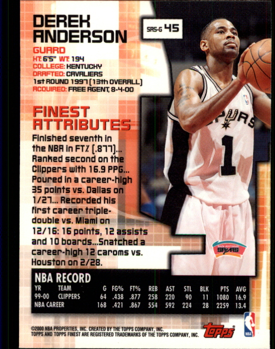 B5505- 2000-01 Finest Bk Card #s 1-176 +Inserts -You Pick- 15+ FREE US SHIP - Bild 67 von 189
