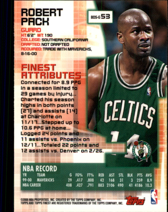 B5505- 2000-01 Finest Bk Card #s 1-176 +Inserts -You Pick- 15+ FREE US SHIP - Bild 75 von 189