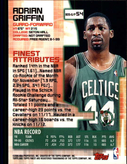 B5505- 2000-01 Finest Bk Card #s 1-176 +Inserts -You Pick- 15+ FREE US SHIP - Bild 77 von 189