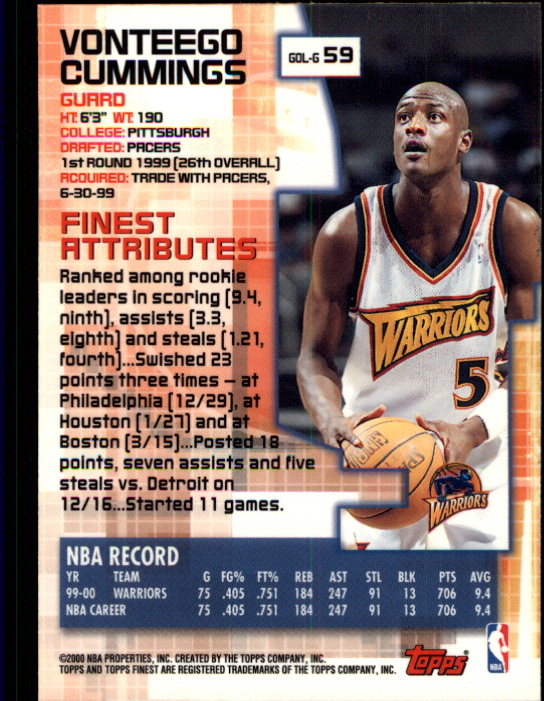 B5505- 2000-01 Finest Bk Card #s 1-176 +Inserts -You Pick- 15+ FREE US SHIP - Bild 85 von 189