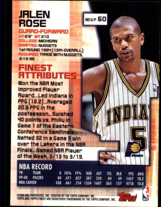 B5505- 2000-01 Finest Bk Card #s 1-176 +Inserts -You Pick- 15+ FREE US SHIP - Bild 87 von 189