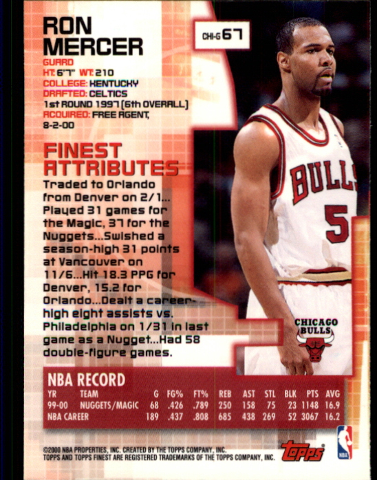 B5505- 2000-01 Finest Bk Card #s 1-176 +Inserts -You Pick- 15+ FREE US SHIP - Bild 95 von 189