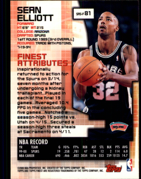 B5505- 2000-01 Finest Bk Card #s 1-176 +Inserts -You Pick- 15+ FREE US SHIP - Bild 121 von 189