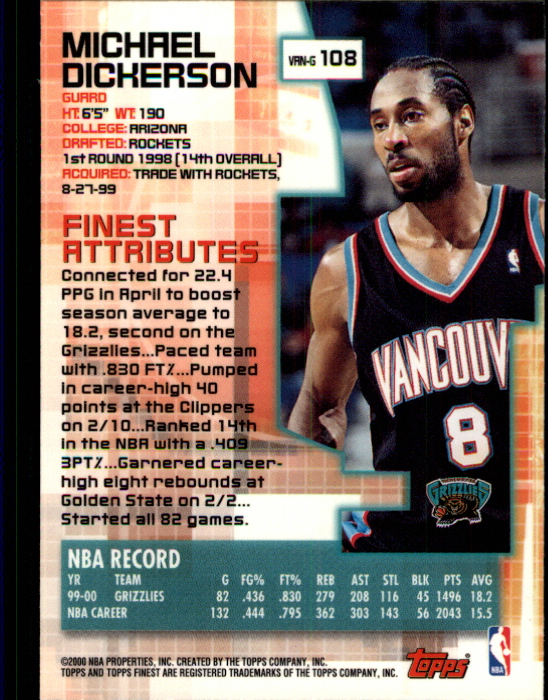 B5505- 2000-01 Finest Bk Card #s 1-176 +Inserts -You Pick- 15+ FREE US SHIP - Bild 159 von 189