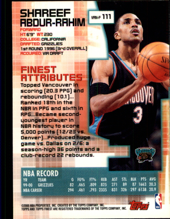 B5505- 2000-01 Finest Bk Card #s 1-176 +Inserts -You Pick- 15+ FREE US SHIP - Bild 163 von 189