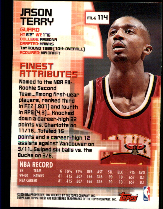 B5505- 2000-01 Finest Bk Card #s 1-176 +Inserts -You Pick- 15+ FREE US SHIP - Bild 169 von 189