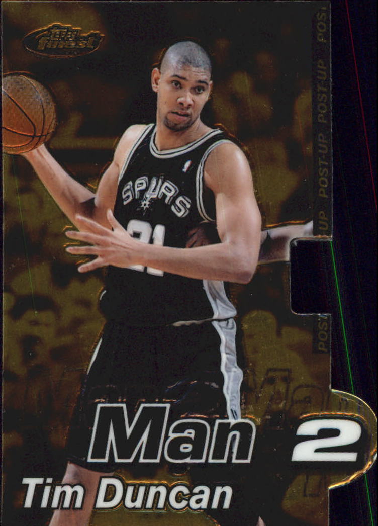 2000-01 Finest Man to Man #5A Tim Duncan PU