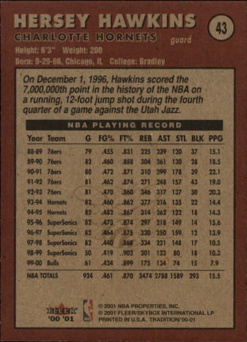 A7626- 2000-01 Fleer Basketball Card #s 1-200 -You Pick- 15+ FREE US SHIP - Picture 69 of 321