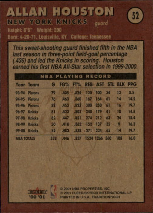 A7626- 2000-01 Fleer Basketball Card #s 1-200 -You Pick- 15+ FREE US SHIP - Picture 83 of 321