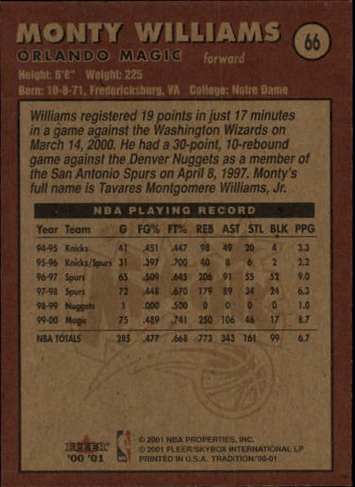 A7626- 2000-01 Fleer Basketball Card #s 1-200 -You Pick- 15+ FREE US SHIP - Picture 105 of 321