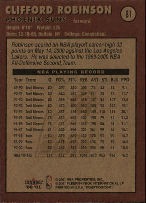 A7626- 2000-01 Fleer Basketball Card #s 1-200 -You Pick- 15+ FREE US SHIP - Picture 133 of 321