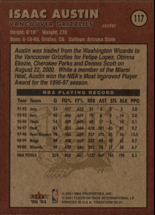 A7626- 2000-01 Fleer Basketball Card #s 1-200 -You Pick- 15+ FREE US SHIP - Picture 187 of 321