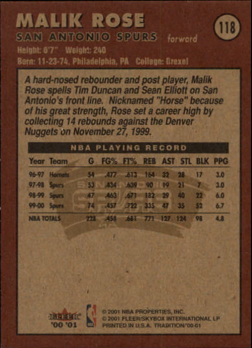 A7626- 2000-01 Fleer Basketball Card #s 1-200 -You Pick- 15+ FREE US SHIP - Picture 189 of 321