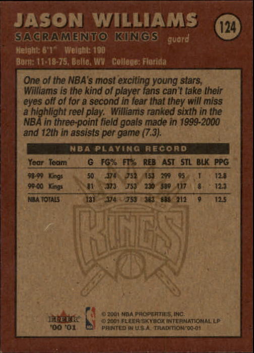 A7626- 2000-01 Fleer Basketball Card #s 1-200 -You Pick- 15+ FREE US SHIP - Picture 201 of 321