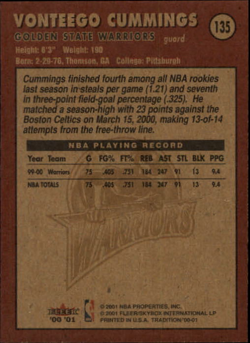 A7626- 2000-01 Fleer Basketball Card #s 1-200 -You Pick- 15+ FREE US SHIP - Picture 219 of 321