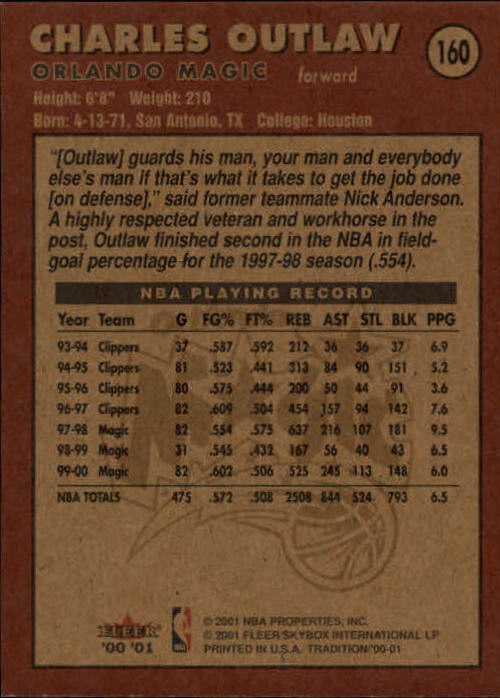 A7626- 2000-01 Fleer Basketball Card #s 1-200 -You Pick- 15+ FREE US SHIP - Picture 255 of 321