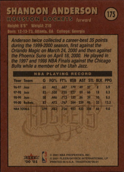 A7626- 2000-01 Fleer Basketball Card #s 1-200 -You Pick- 15+ FREE US SHIP - Picture 285 of 321