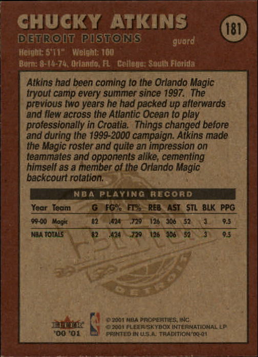 A7626- 2000-01 Fleer Basketball Card #s 1-200 -You Pick- 15+ FREE US SHIP - Picture 293 of 321