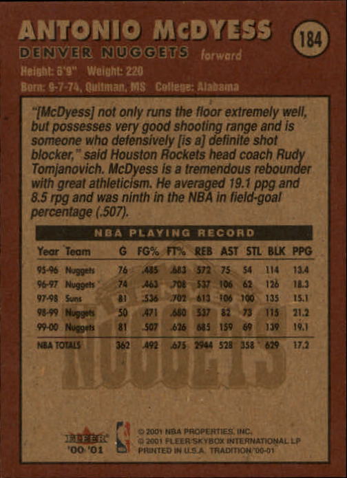 A7626- 2000-01 Fleer Basketball Card #s 1-200 -You Pick- 15+ FREE US SHIP - Picture 295 of 321