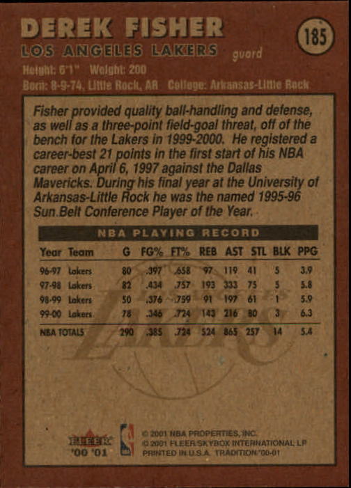 A7626- 2000-01 Fleer Basketball Card #s 1-200 -You Pick- 15+ FREE US SHIP - Picture 297 of 321