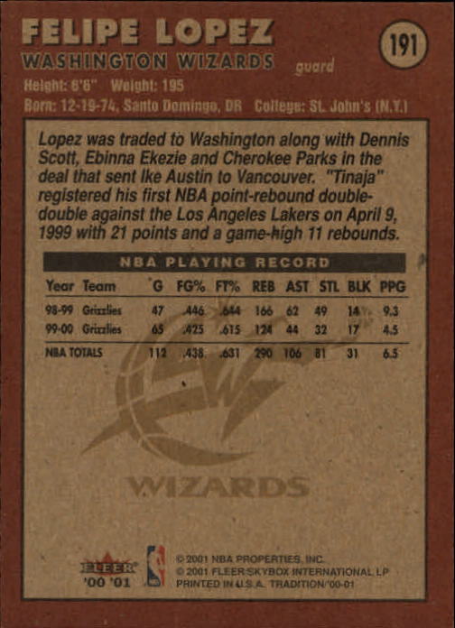 A7626- 2000-01 Fleer Basketball Card #s 1-200 -You Pick- 15+ FREE US SHIP - Picture 307 of 321