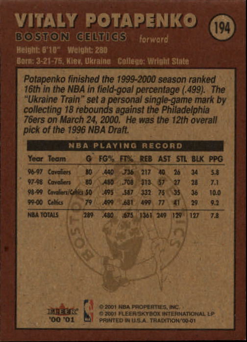 A7626- 2000-01 Fleer Basketball Card #s 1-200 -You Pick- 15+ FREE US SHIP - Picture 313 of 321