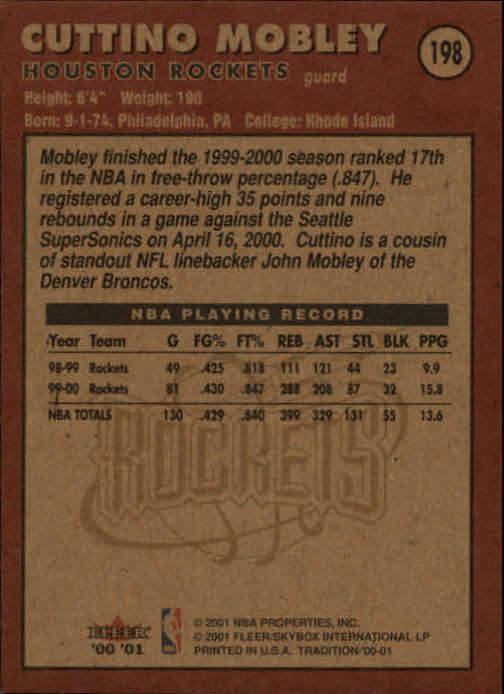 A7626- 2000-01 Fleer Basketball Card #s 1-200 -You Pick- 15+ FREE US SHIP - Picture 319 of 321