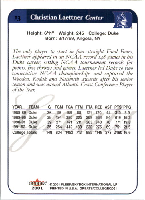 A4391- 2001 Greats of the Game Basketball #s 1-84 -You Pick- 15+ FREE US SHIP - Picture 23 of 137