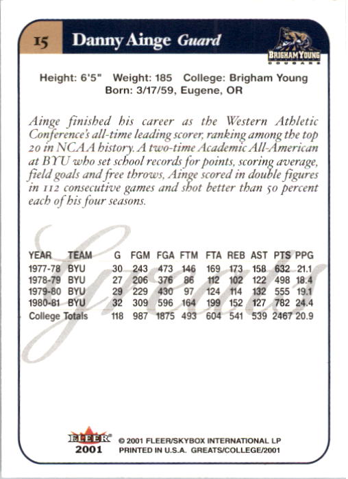 A4391- 2001 Greats of the Game Basketball #s 1-84 -You Pick- 15+ FREE US SHIP - Picture 27 of 137