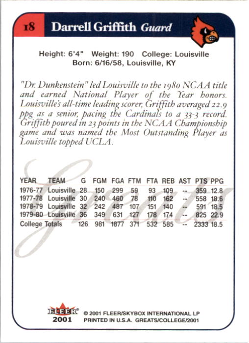 A4391- 2001 Greats of the Game Basketball #s 1-84 -You Pick- 15+ FREE US SHIP - Picture 33 of 137