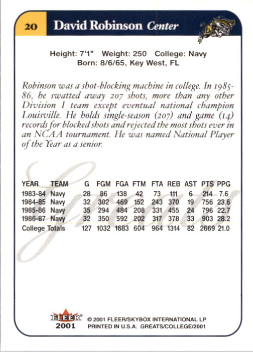 A4391- 2001 Greats of the Game Basketball #s 1-84 -You Pick- 15+ FREE US SHIP - Picture 37 of 137