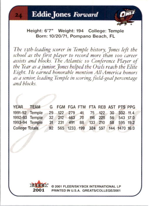 A4391- 2001 Greats of the Game Basketball #s 1-84 -You Pick- 15+ FREE US SHIP - Picture 45 of 137